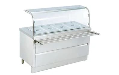 Hot Bain Marie With Sneeze Guard